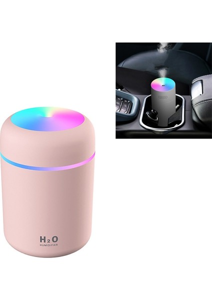 Renkli Bardak Nemlendirici USB Araç Hava Temizleme Cihazı(Pembe) (Yurt Dışından)
