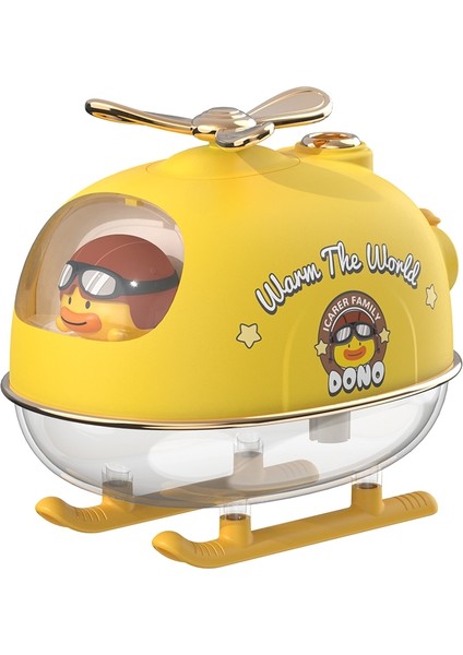 Icarer Ailesi IFJSQ07 Karikatür Nano Sprey Atmosfer Gece Lambası Nemlendirici, Özellik: Takılabilir (Sarı) (Yurt Dışından)