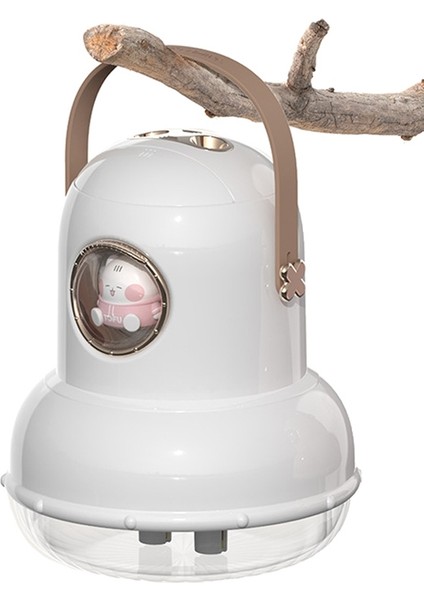 Icarer Ailesi IF-JS01 USB Şarjlı Masaüstü Gece Lambası Çift Spreyli Nemlendirici, Renk: Beyaz (Oyuncak Bebek) (Yurt Dışından)