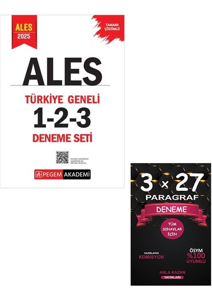 Pegem 2025 Ales Türkiye Geneli 3 Deneme (1-2-3)