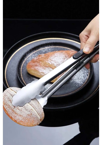 Barbekü Mangal Maşası Kilitlenebilir 46CM Paslanmaz Çelik Uzun Maşa AF079 fırsatları