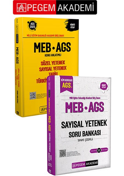 Pegem Akademi 2025 Meb-Ags Konu Anlatımlı Sözel Sayısal Yetenek T
