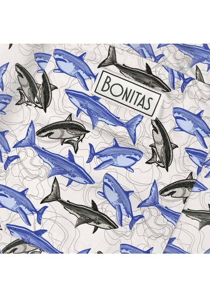 Erkek Şort Köpek Balığı-Beyaz 22701 fırsatları