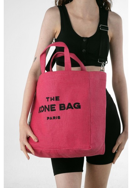 Fuşya The Icone Bag Paris Işlemeli Tote Kadın Kol Çantası Ve Omuz Çantası fiyatları