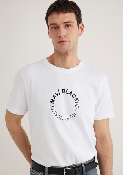 Mavi Black Baskılı Beyaz Tişört 0612406-620