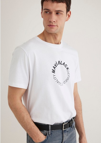 Mavi Black Baskılı Beyaz Tişört 0612406-620 fiyatları