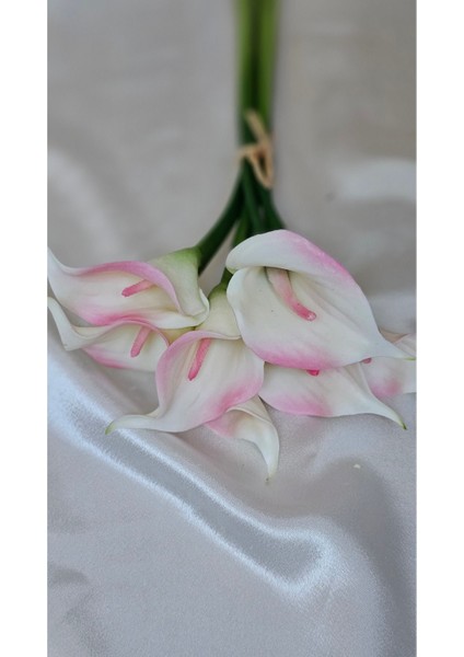 Yapay Calla Galla Gala Çiçeği Beyaz - Pembe 35 cm . modelleri