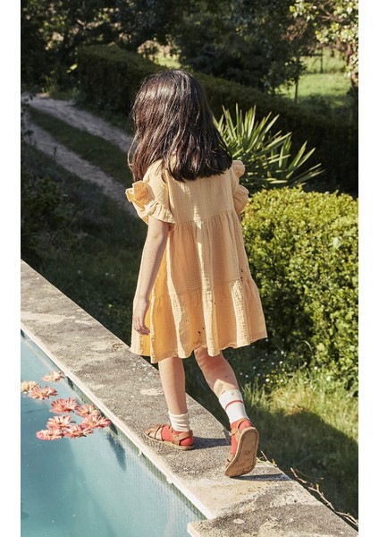 Organik Müslin Elbise 2-8 Yaş Sundres