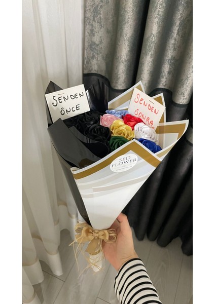 Kurdele El Yapımı Gül Buketi modelleri