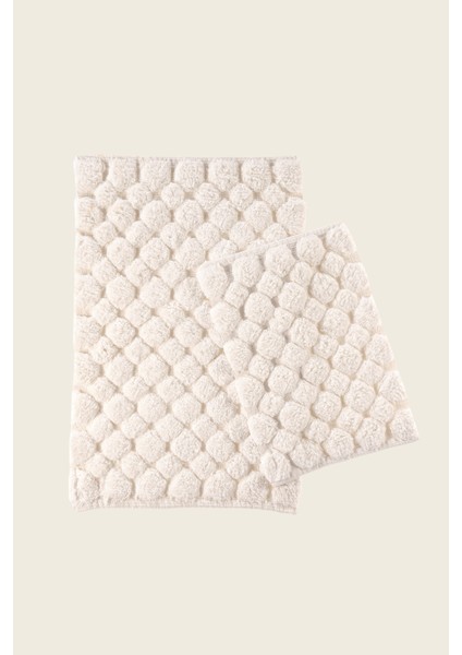 Mellow 2’li Takım Banyo Paspası %100 Pamuk 40X60 + 60X90 Ekru fırsatları