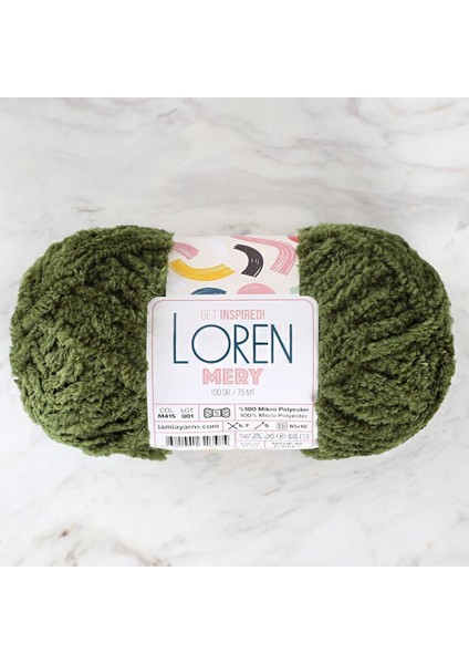 Loren Mery Yeşil El Örgü Ipi - M415