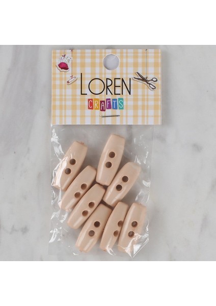 Loren Crafts Pudra Pembe 8 Li Çoban Düğmesi - 69