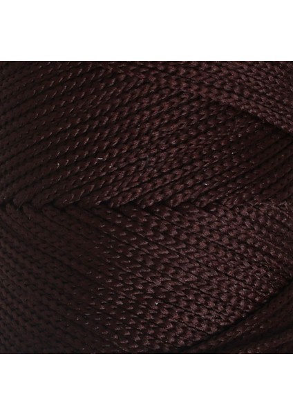 Loren Polyester Soft Macrame Koyu Kahverengi El Örgü Ipi - LM034 - 34440