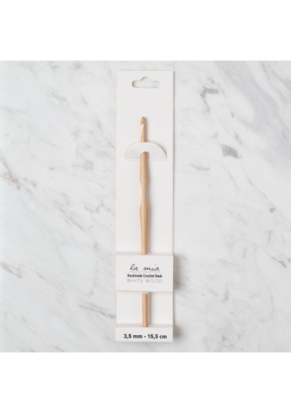 La Mia Whitewood 3.5 mm 15.5 cm Ahşap Yün Tığ