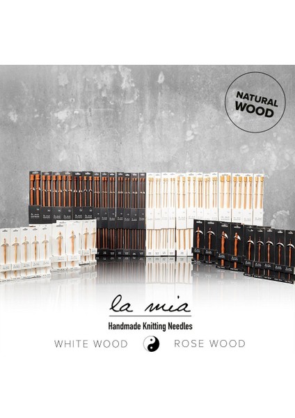 La Mia Whitewood 3.5 mm 15.5 cm Ahşap Yün Tığ