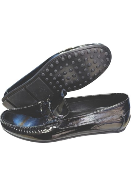 Büyük Numara Siyah Rugan Ayakkabı fırsatları