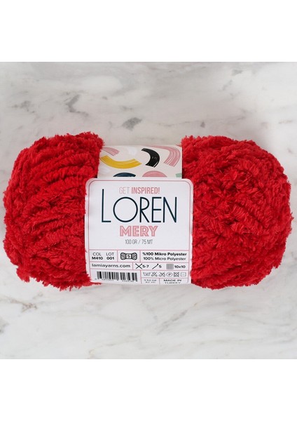 Loren Mery Kırmızı El Örgü Ipi - M410 - 34316