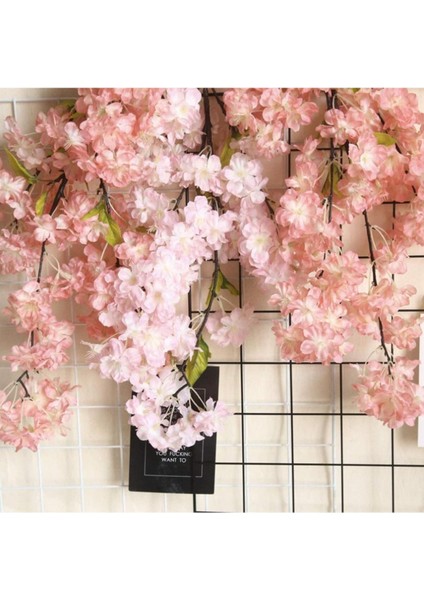 Yapay Çiçek Bahar Dalı Japon Kiraz Çiçeği 90 cm Koyu Pembe