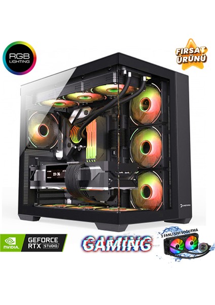 Mirage X64 Ryzen 7 5700X 32GB Ram 1tb M.2 Nvme SSD 8gb RTX4060 Sıvı Soğutmalı 27" 280Hz Premium Masaüstü Oyuncu Bilgisayarı
