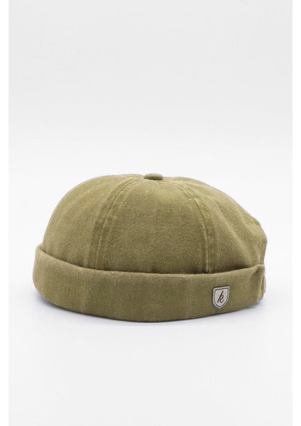 Vintage Retro Bej Eskitme Pamuk Cap Docker Şapka