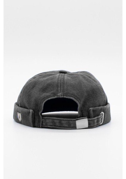 Vintage Retro Siyah Eskitme Pamuk Cap Docker Şapka