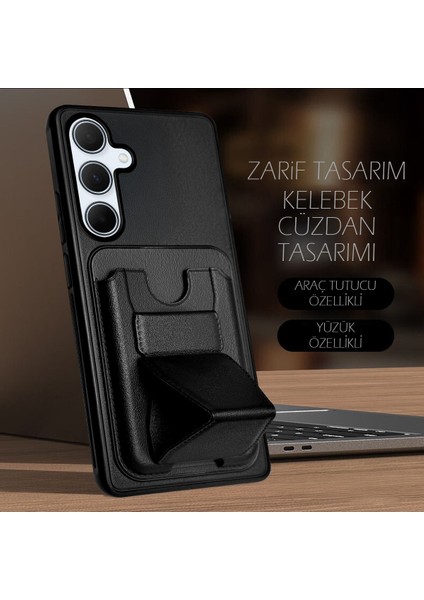 Samsung S25 Standlı ve Cüzdanlı Kılıf Mtl Aksesuar