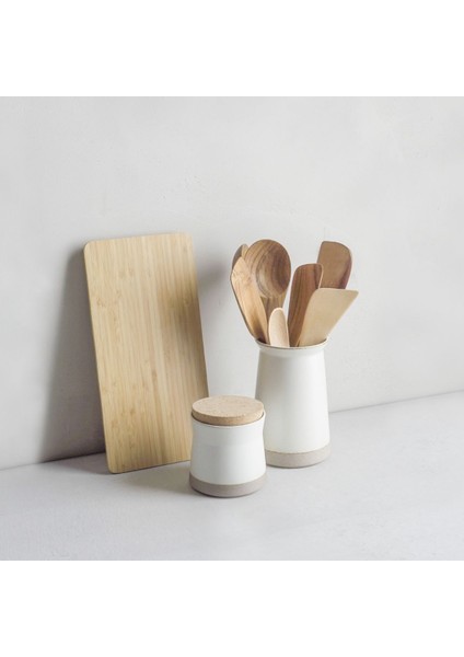 Ceramic Lab Saklama Kabı 400 ml Beyaz