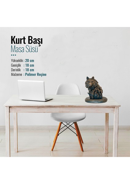 Kurt Başı Masa Süsü Yuvarlak Kaide
