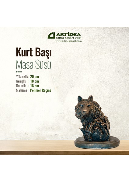 Kurt Başı Masa Süsü Yuvarlak Kaide