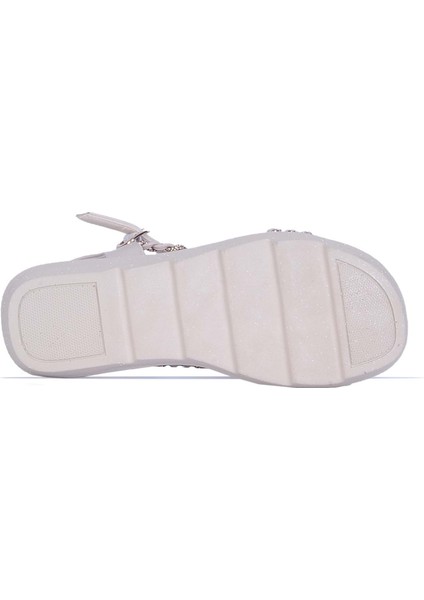 Moda Ayakkabı 852 Syh-Krem Yazlık Düz Sandalet Ayakkabı fırsatları