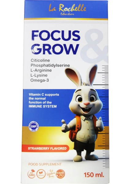 L'rochelle Focus Grow Kıds Şurup 150 ml fırsatları