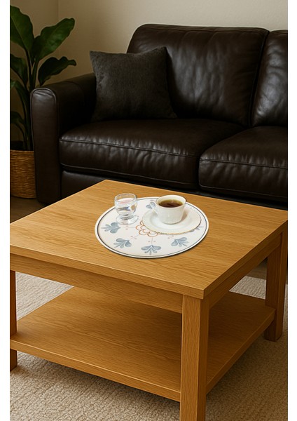 Ahşap Mdf Kahve Sunum Tepsisi M21 3'lü Set