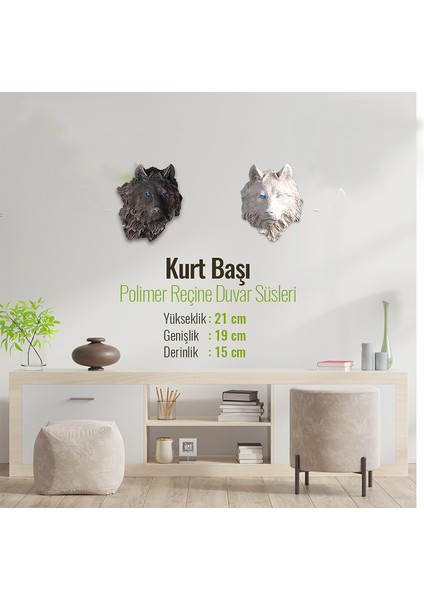 Kurt Başı Mask Duvar Süsü