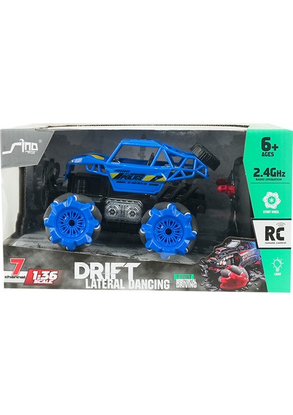 Uzaktan Kumandalı 1:36 Drift Araba Mavi