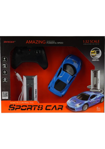 Şarj Istasyonlu Uzaktan Kumandalı Spor Mavi Araba