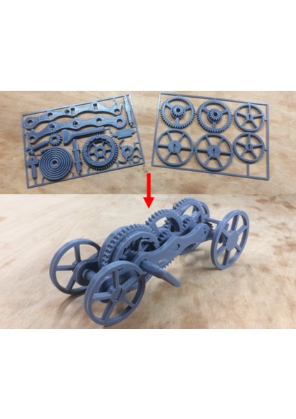 3D Kurmalı Araba Plastik Puzzle Yapboz Montessori
