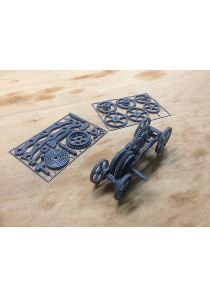 3D Kurmalı Araba Plastik Puzzle Yapboz Montessori
