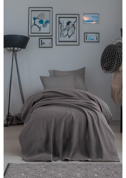 Ecocel Pike Örtü Tek Kişilik 160X230CM Karde Antrasit