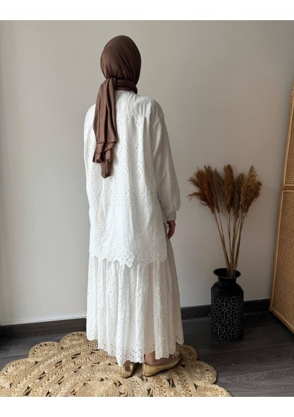 Çakım Taşlı Fisto Tunik Etek Takım