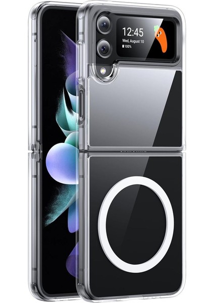 Samsung Z Flip 4 Şeffaf Magsafe Kılıf Mtl Aksesuar