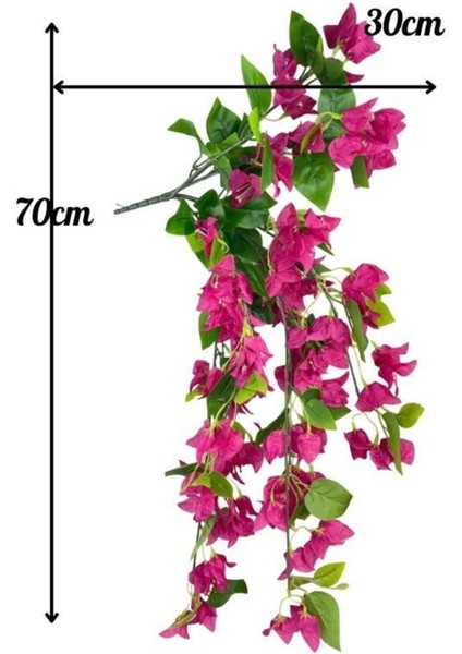 Yapay Çiçek Fuşya Begonvil Çiçeği 8dallı 70 cm Sarkan Çiçek