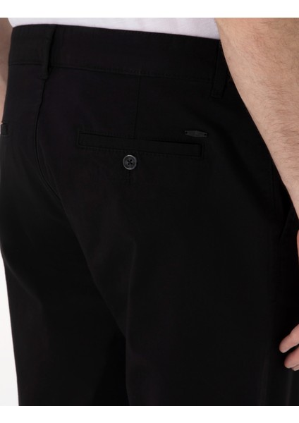 Erkek Siyah Regular Fit Basic Kanvas Pantolon 50308105-VR046