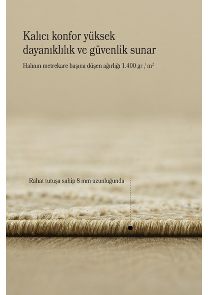 Boho Karo Desen Bej Elit Bukleli Sisal Halı Salon Oturma Odası Dış Mekan Halısı Dayanıklı indirimleri