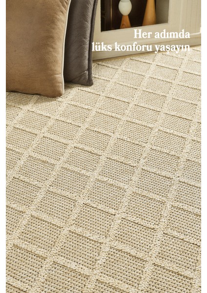Boho Karo Desen Bej Elit Bukleli Sisal Halı Salon Oturma Odası Dış Mekan Halısı Dayanıklı fiyatları