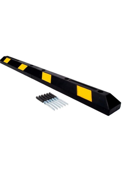 Kauçuk Araç Stoperi – 183X15X10 cm | 10'lu Dayanıklı Otopark Seti