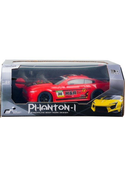 Full Fonksiyon Pilli 1:22 Ölçek Uzaktan Kumandalı Kırmızı Yarış Arabası