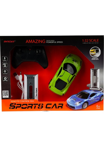 Şarj Istasyonlu Uzaktan Kumandalı Spor Yeşil Araba