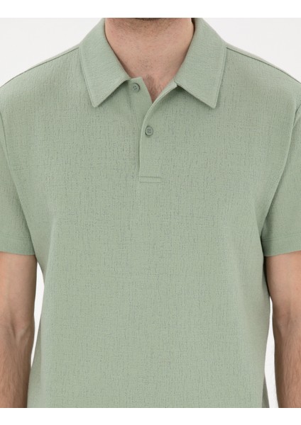 Erkek Çağla Yeşili Slim Fit Polo Yaka Tişört 50307581-VR016
