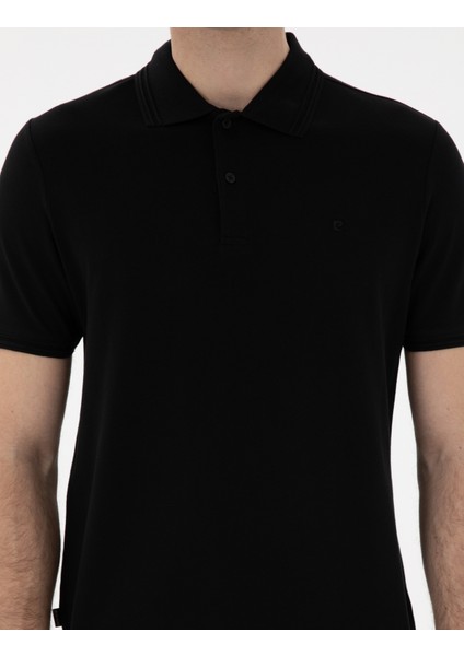 Erkek Siyah Regular Fit Basic Tişört 50306449-VR046