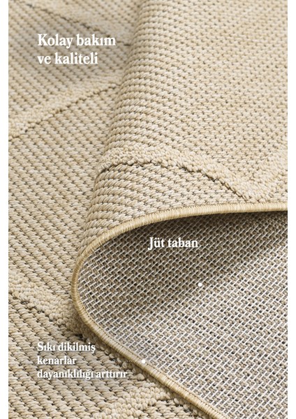 Iskandinav Tasarım Bej Elit Bukleli Sisal Halı Salon Oturma Odası Dış Mekan Halısı Dayanıklı fırsatları